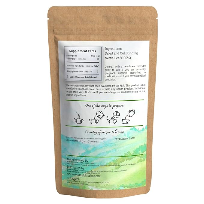 4 oz. Dried Nettle Leaf Tea Ortiga Planta Nettle Herb Bulk Stinging Nettle Leaf Herb Tea (Urtica dioica) - 113g Stinging Nettle Leaves Herbal Tea ortiga verde te