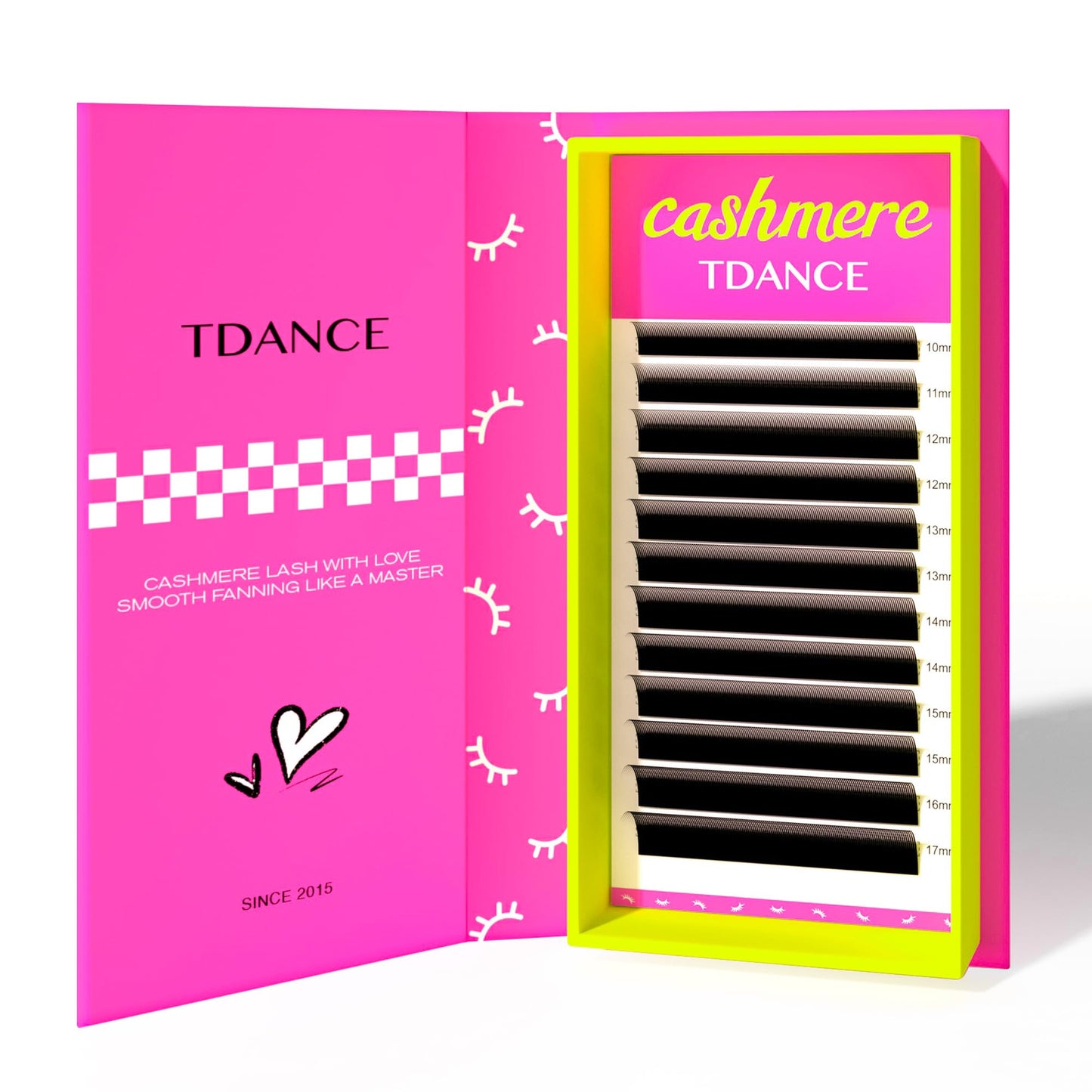 Tdance Cashmere Lash Extensions Super Matte Black Classic Lash Extensions D Curl 0.03Mm Thickness 10-17Mm Volume Lash Extensions