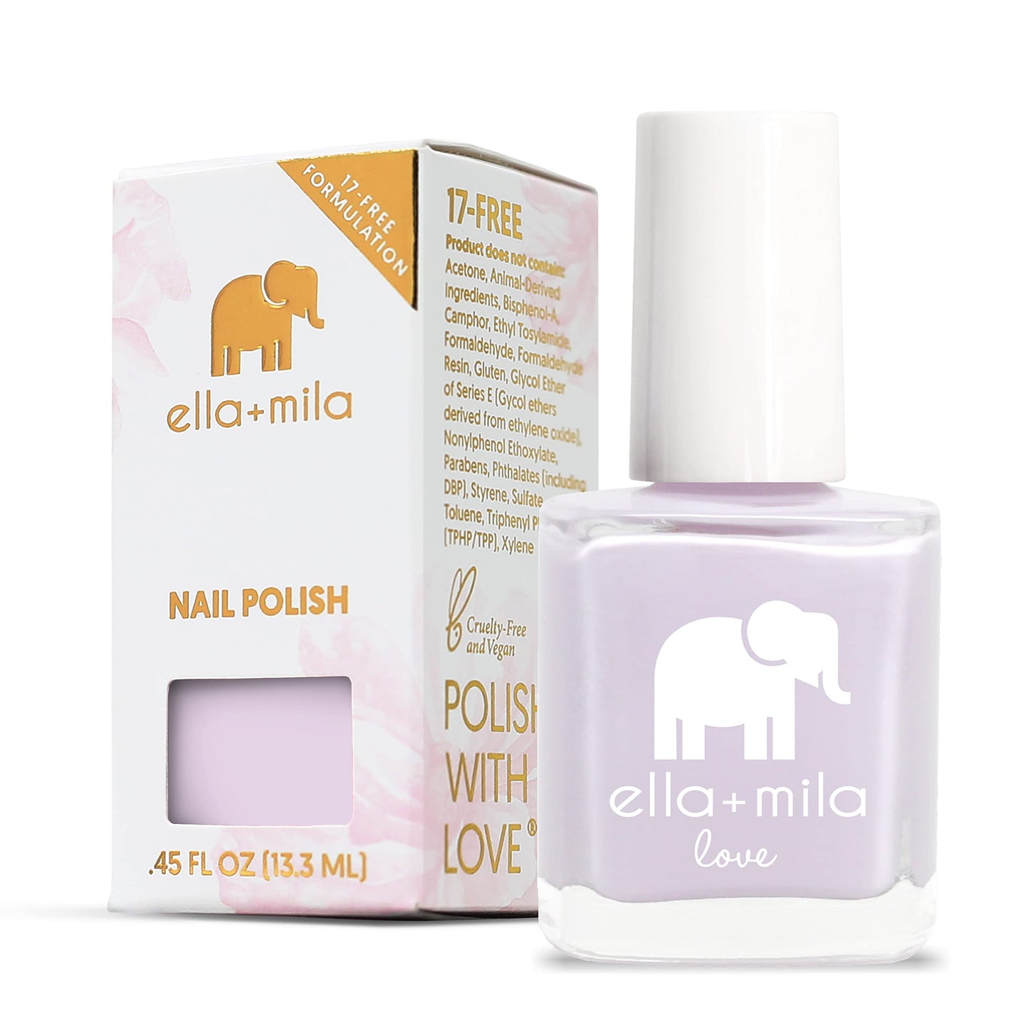 Ella+Mila Professional Nail Polish - Quick Dry Nail Polish - Long-Lasting & Chip Resistant Formula (Love Collection - Lilac Lust