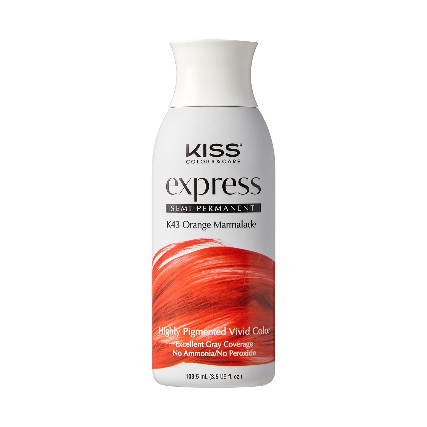 Kiss Express Semi-Permanent Hair Color 100Ml (3.5 Us Fl.Oz) (1 Count, Orange Marmalade)