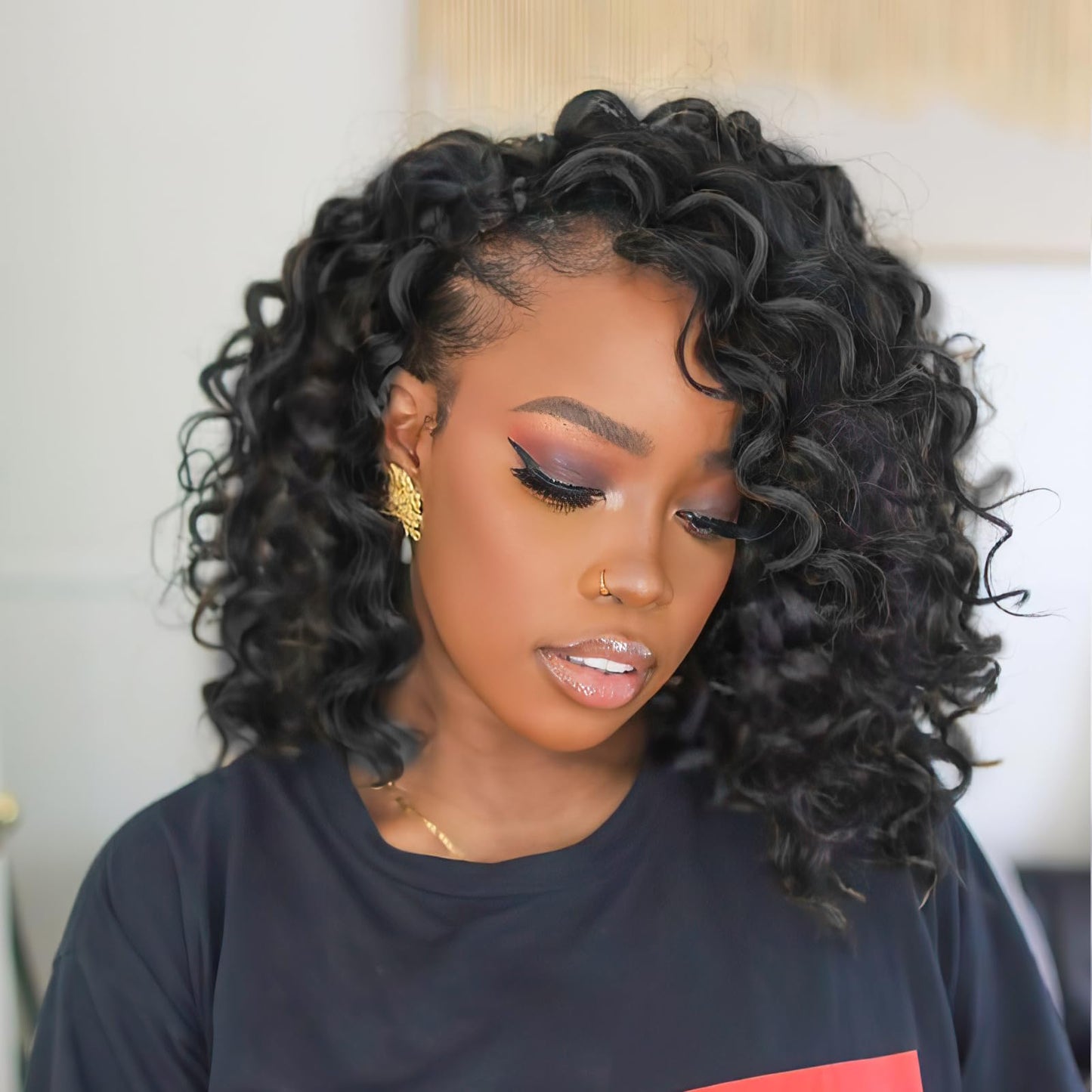 Toyotress Ocean Wave Crochet Hair - 12 Inch 8 Packs Natural Black Crochet Braids Deep Twist Synthetic Braiding Hair Extensions (