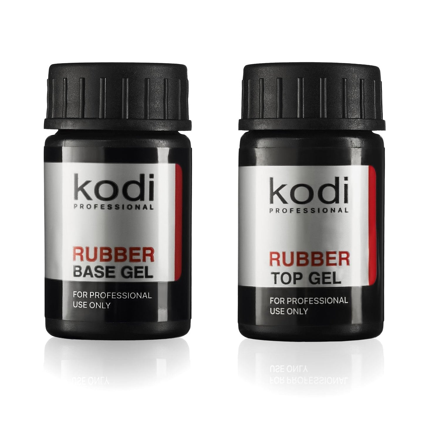 Professional Rubber Top & Base Gel Set By Kodi | 14Ml 0.49 Oz | Soak Off, Polish Fingernails Coat Kit | For Long Lasting Nails L