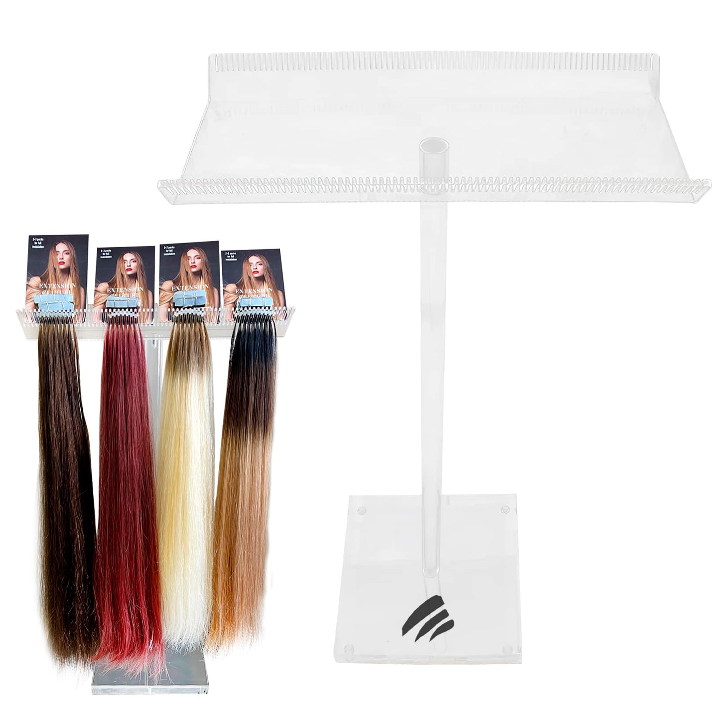 Superhairpieces Salon Shop Durable Portable Acrylic Wig Hair Extension Holder Stand Display Double Side Organizer Rack For Barbe