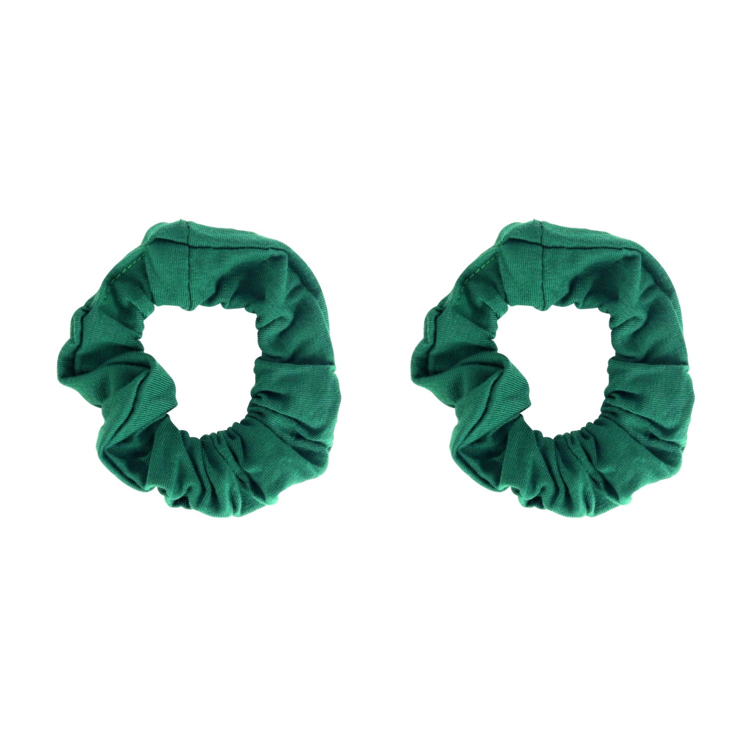 Set Of 2 Solid Scrunchies (Dark Green)