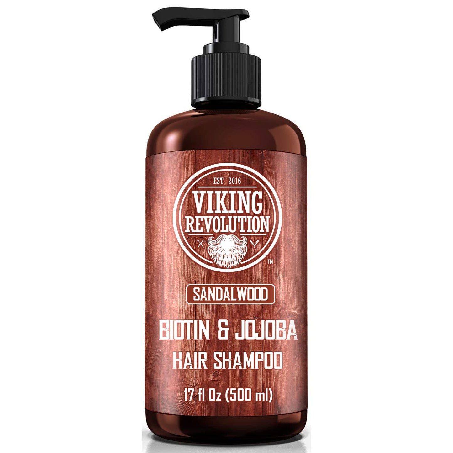 Viking Revolution Sandalwood Men'S Shampoo With Biotin And Jojoba Oil - Men Shampoo Natural Hair Shampoo For Men With Vitamin B5