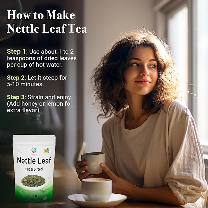 Nettle Leaves Dried 1 Lb | Cut and Sifted | Stinging Nettle Herb Bulk | Non- Gmo, Ethically sourced | By Yogi's Giftยฎ