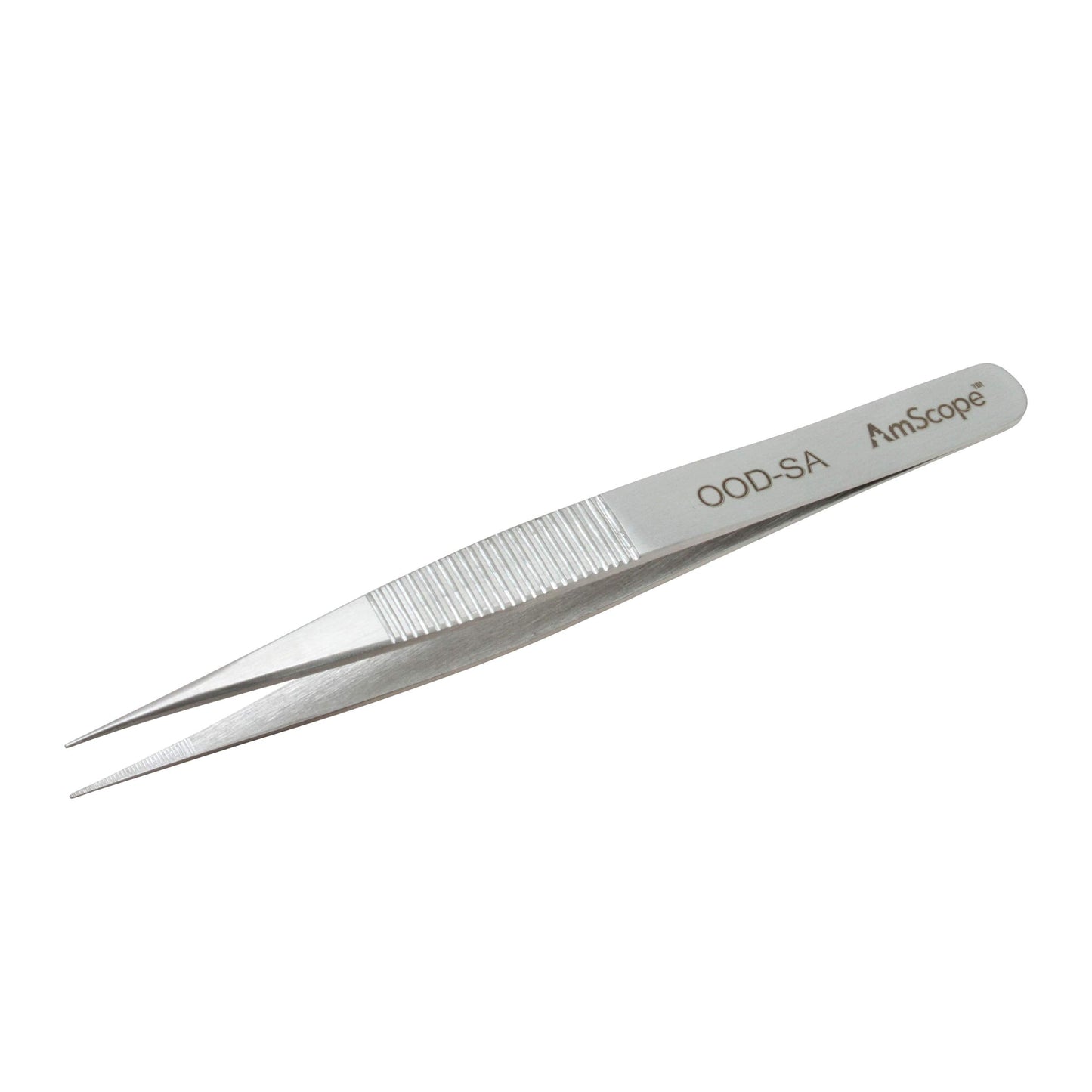 Amscope - High Precision 4 3/4 In. Straight Flat Edge Tweezers - Multi-Pack - 10 Pcs