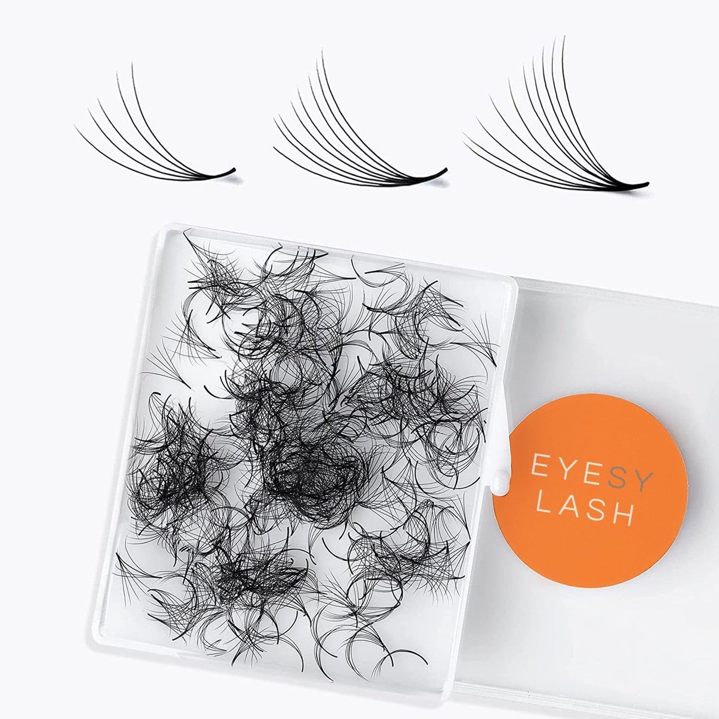Eyesy Lash 500 Promade Fans - 5D 0.05 Size 15Mm Curl C - Volume Premade Lash Fans For Eyelash Extensions Middle Stem Handmade Lo