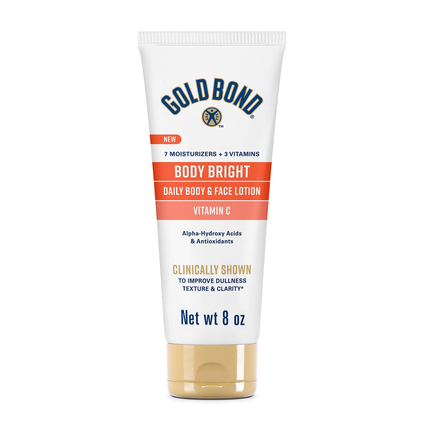 Gold Bond Body Bright Daily Body & Face Lotion With Vitamin C, 8 Oz.