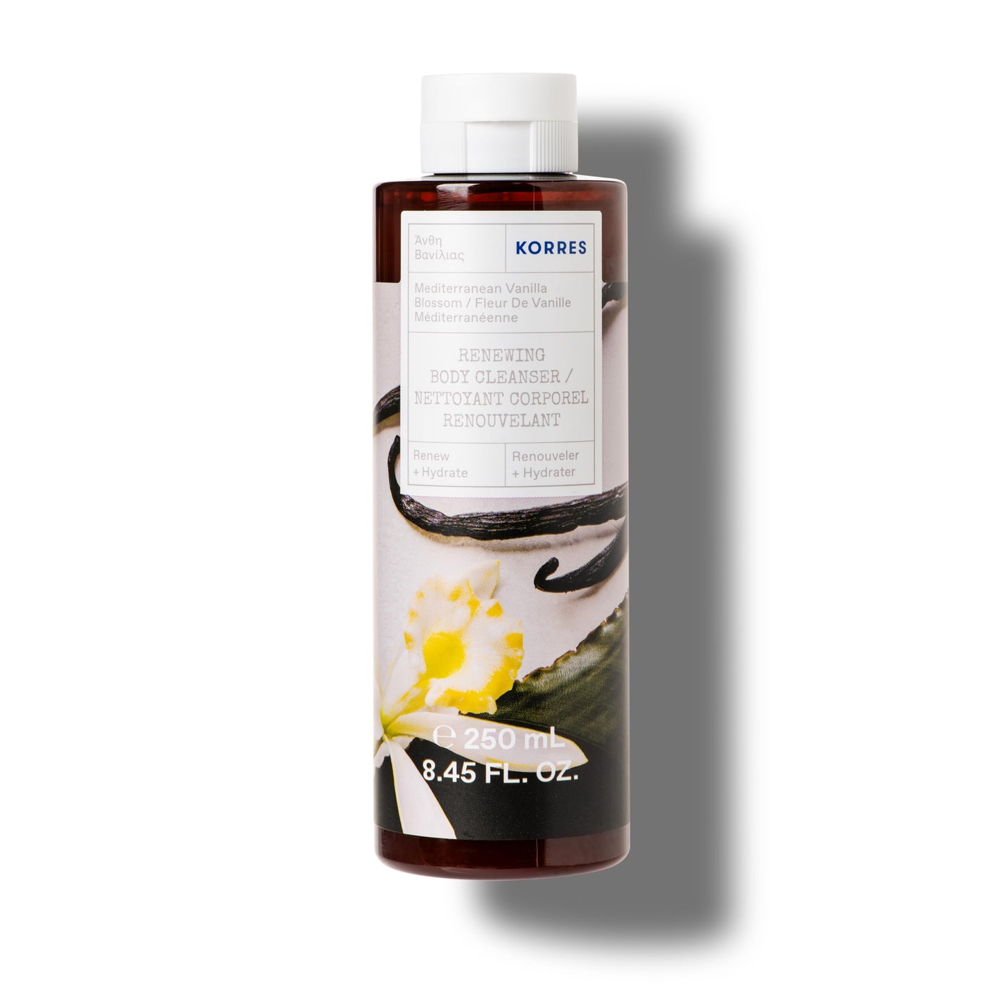 Korres Renewing Body Cleanser, Mediterranean Vanilla Blossom, 8.45 Fl. Oz.
