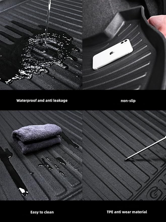 Cargo Liners Fits Chevy Equinox 2018-2023 Rear Trunk Floor Mats 3D Boot Tray All-Weather TPE Black