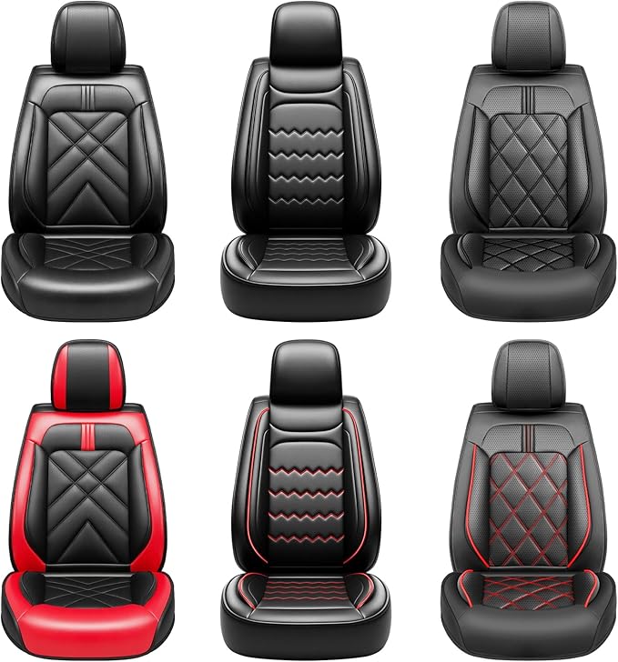 CX-30 Car Seat Covers Custom Fit for Mazda CX-30 2020-2026, Full Coverage Premium Leather Waterproof Breathable Seat Covers, Automotive Seat Protectors, Airbag Compatible(2 Front Seats, Black)