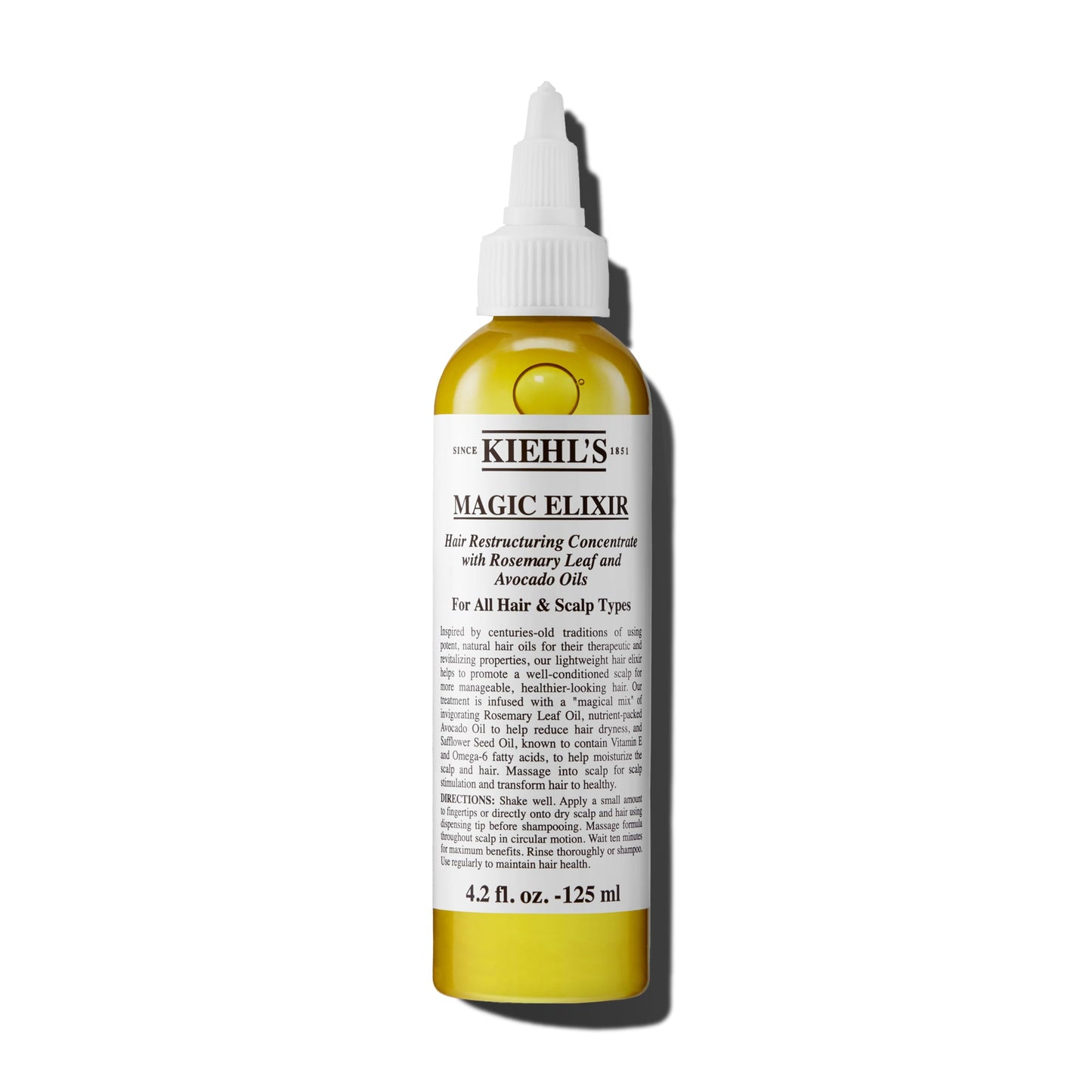 Kiehl's Magic Elixir Scalp and Hair Oil Treatment, Moisturizing Pre-shampoo Treatment, Provides Natural Shine, Softens Hair, wit