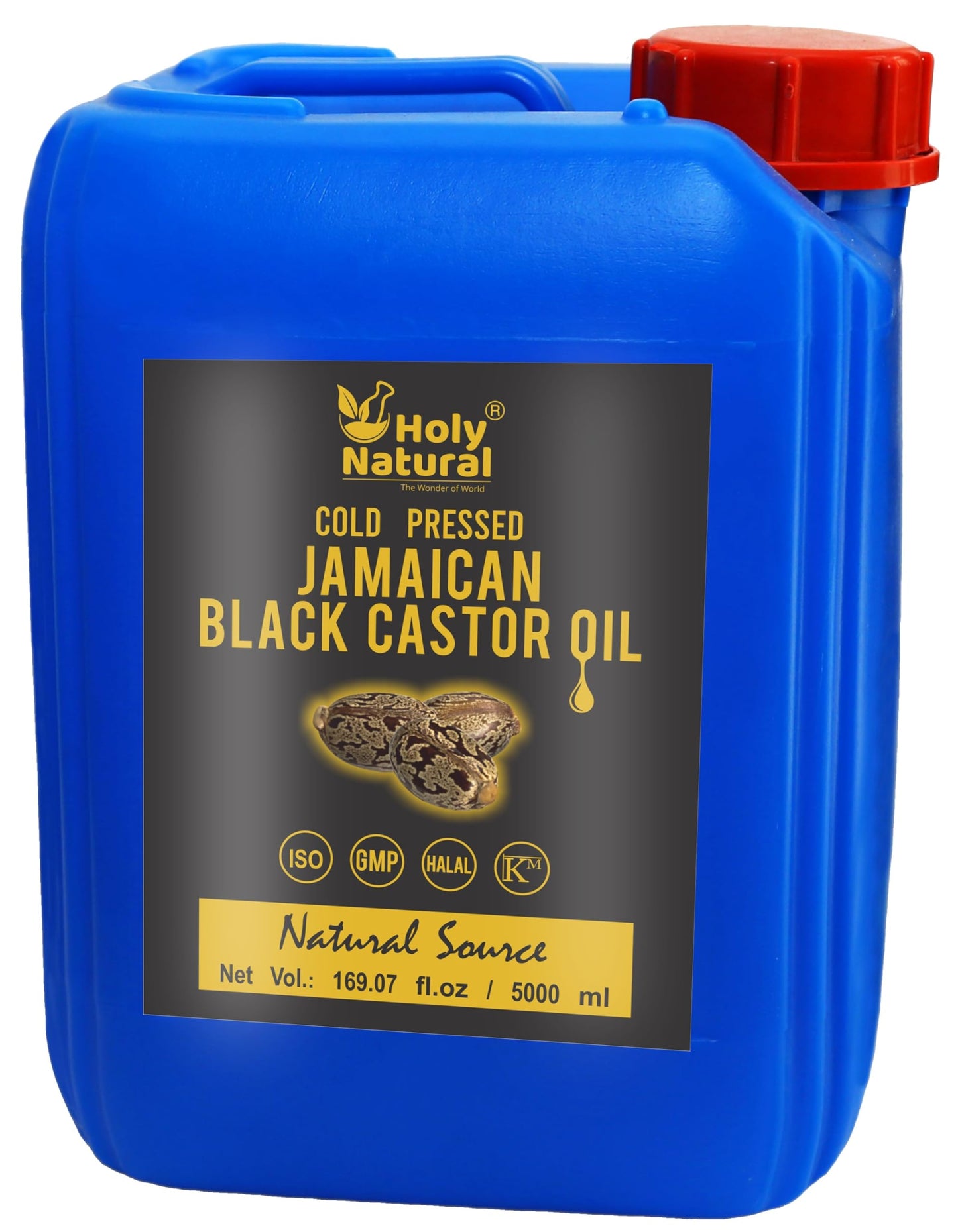 Holy Natural - The Wonder Of World Jamaican Black Castor Oil I Cold Pressed Traditional Handmade With Typical And Traditional Ro
