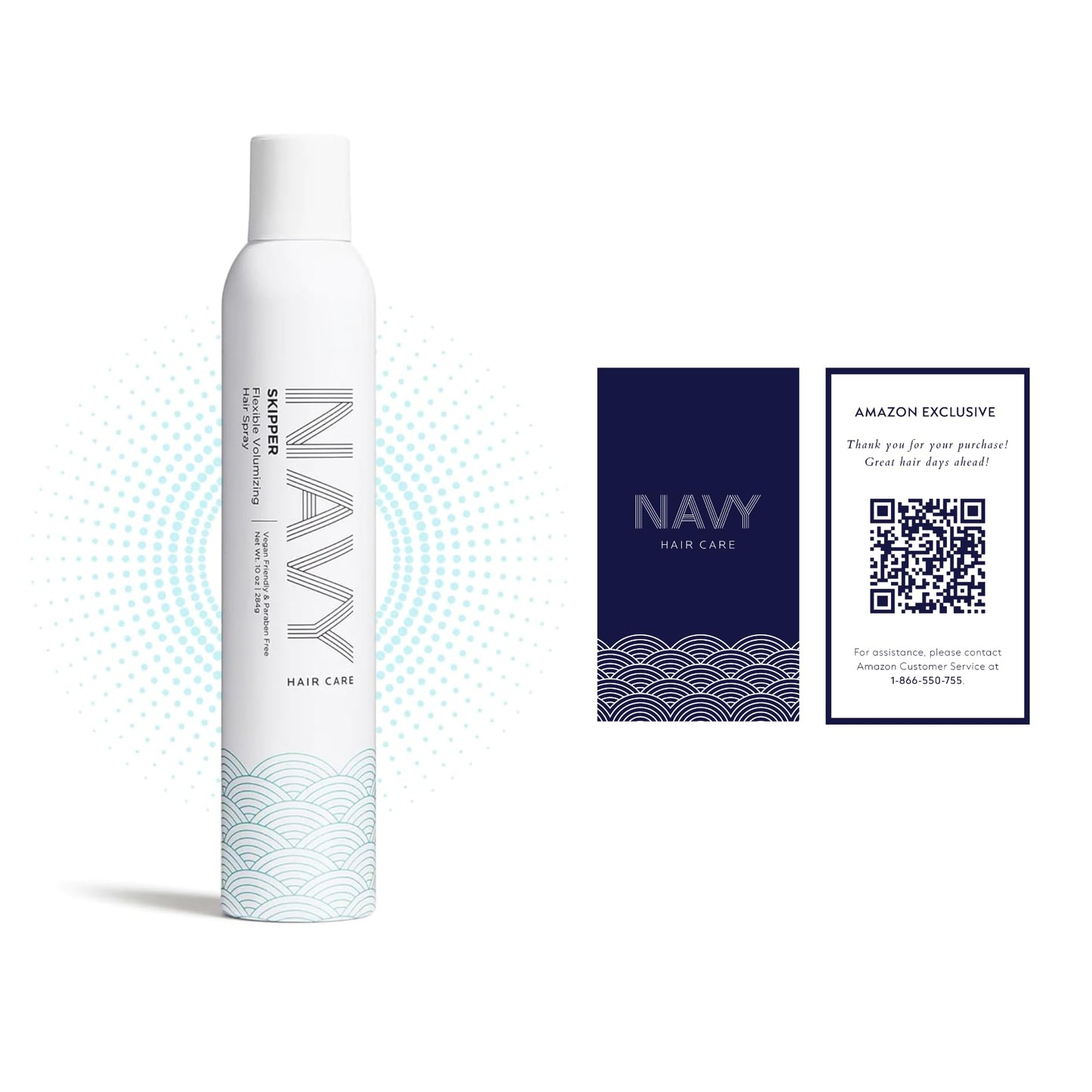 Navy Hair Care Flexible Volumizing And Thickening Hair Spray, 10 Fl Oz - For Women & Men - Hair Sprays For Fine,Thin,Flat Or Wea