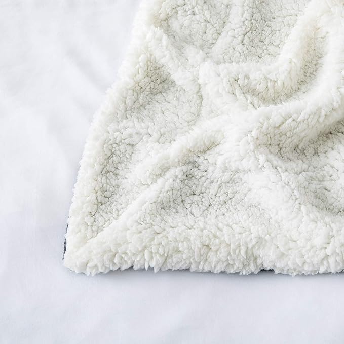 IR Imperial Rooms Grey Sherpa Fleece Throw Blanket Twin Size for Bed - Wholesale Bulk Pack of 12 Sherpa Blankets - Soft Fluffy Throw Blankets for Hotels, Guest Bedroom, 60x80 Inches
