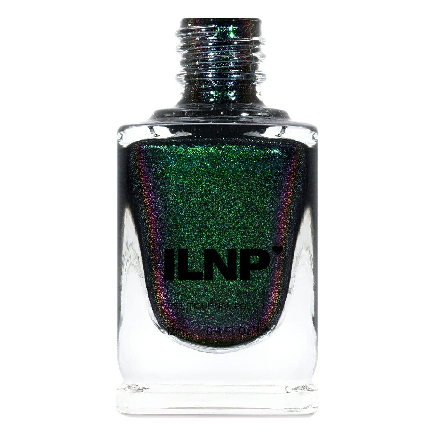 Ilnp Salem - Rich Black Green Shimmer Nail Polish