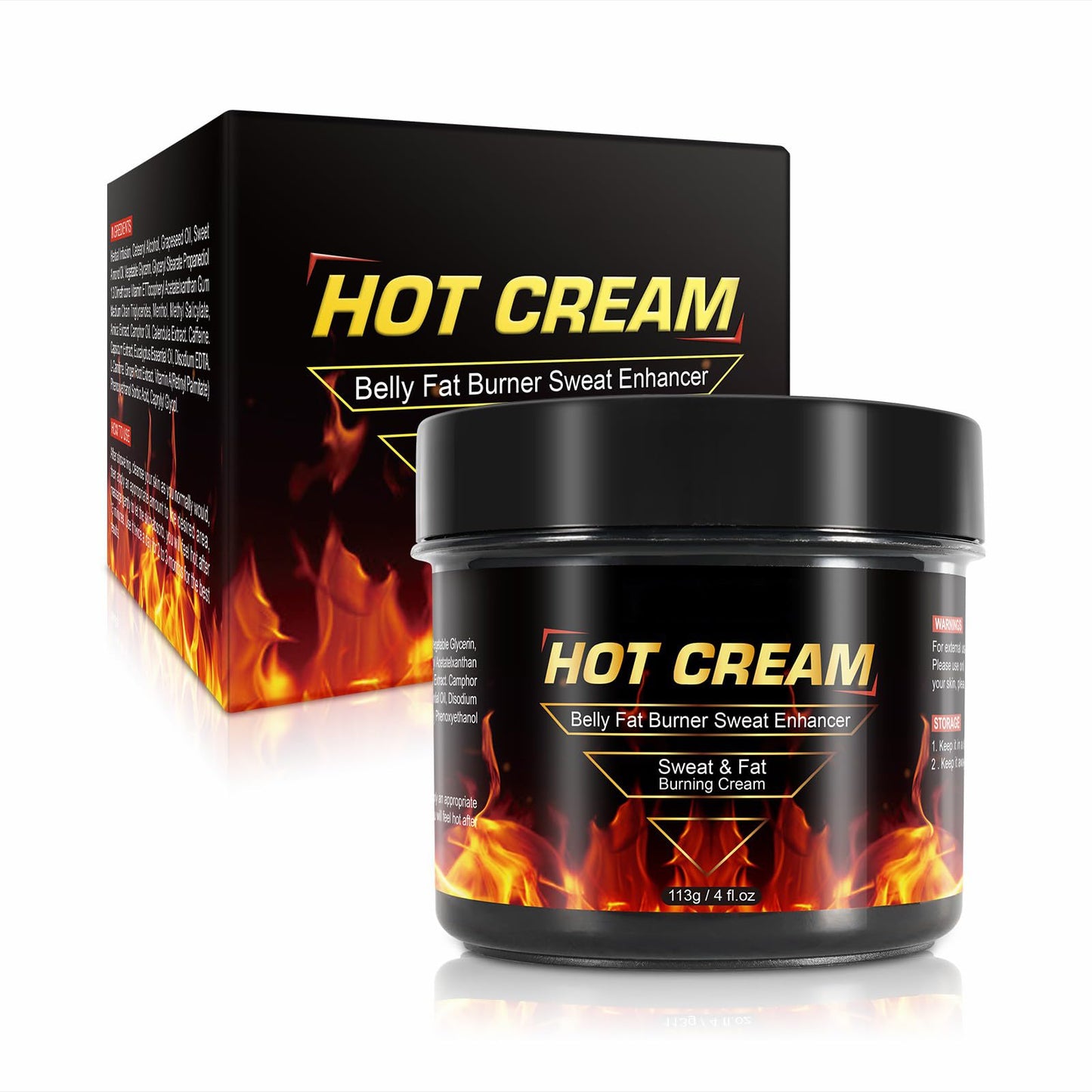 Rebodum Hot Sweat Cream, Fat Burning Cream For Belly Natural Weight Loss Cream Weight Loss Workout Enhancer For Women And Men Ce