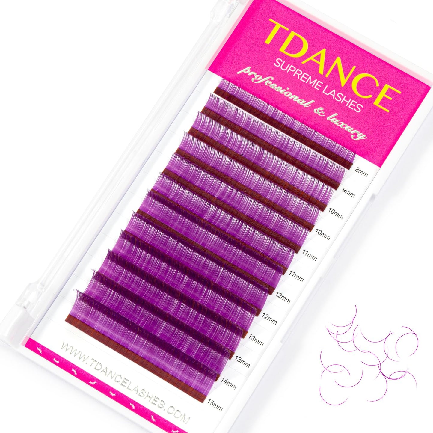 Tdance Colorful Lashes Extension C Curl 0.07Mm Thickness Semi Permanent Individual Eyelash Extensions Silk Volume Lashes Profess