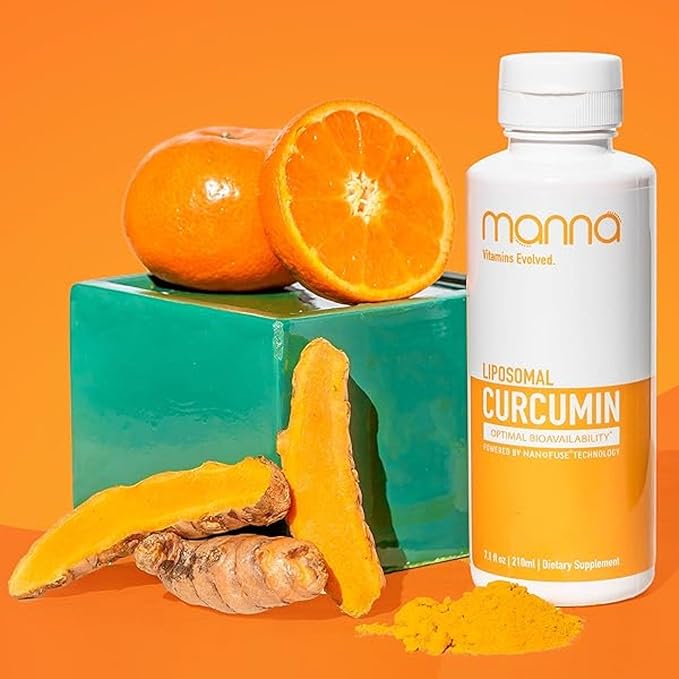 Manna Vitamins Evolved Liposomal Liquid Curcumin for Advanced Absorption Best Turmeric Supplement for a Healthy Life (3 Pack)