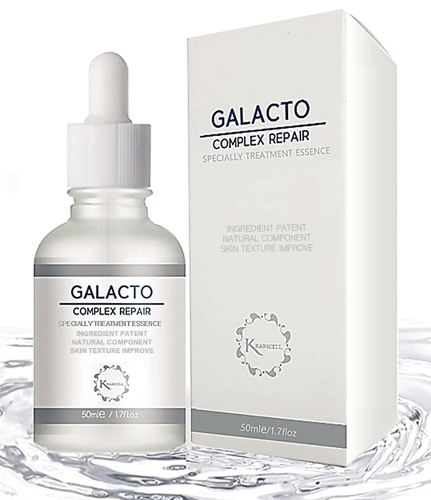 KRANICELL Galactomyces 94% + Niacinamide 4%+ Hyaluronic Acid Serum 1.7fl.oz, Facial Essence for Moisturizing, Hydrating, Soothin