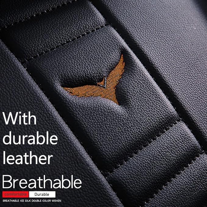 for Toyota CHR Seat Covers 2018-2026, Full Coverage Customized Car Seat Covers, Premium Leather Waterproof Stain-Resistant Easy to Install (Standard 2 Seats, Black&Coffee)