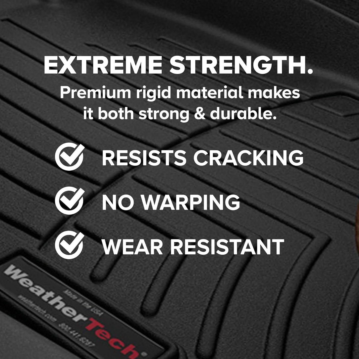 WeatherTech Custom Fit FloorLiners for Honda CR-V, CR-V Hybrid - 1st & 2nd Row (441780-1-2), Black