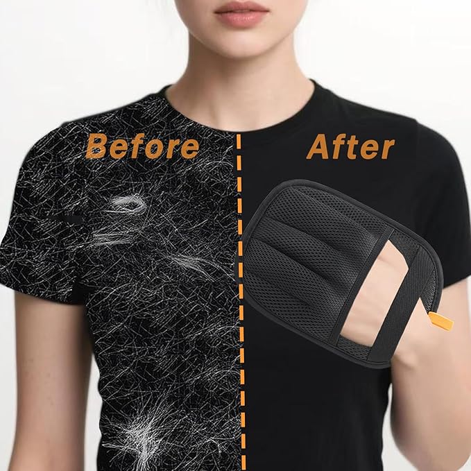 AUBELL Pet Hair Removal Glove for Dogs & Cats,2025 Upgrade Five-Finger Electrostatic Magic Brush,Animal Fur Removal Tool,Reusable Efficient Pet Hair Remover for Couch,Carpet,Clothes(2Pcs,Black)