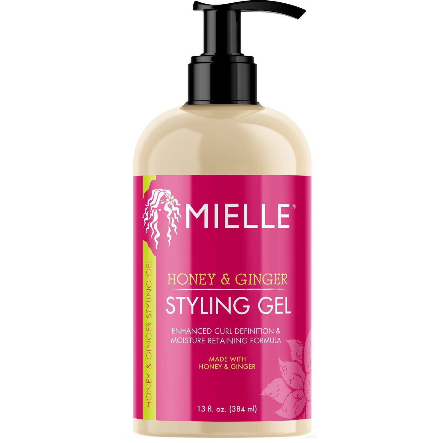 Mielle Organics Honey & Ginger Styling Gel For Enhanced Curl Definition And Moisture Retaining With Aloe For Dry, Curly, Thick,