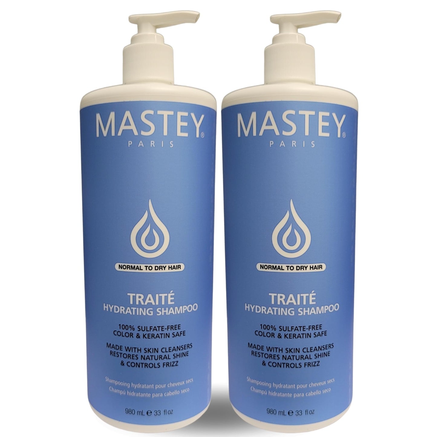 Mastey Paris - Traite Hydrating Shampoo-100% Sulfate Free, Color And Keratin Safe. Restores Natural Shine, Controls Frizz, Hydra