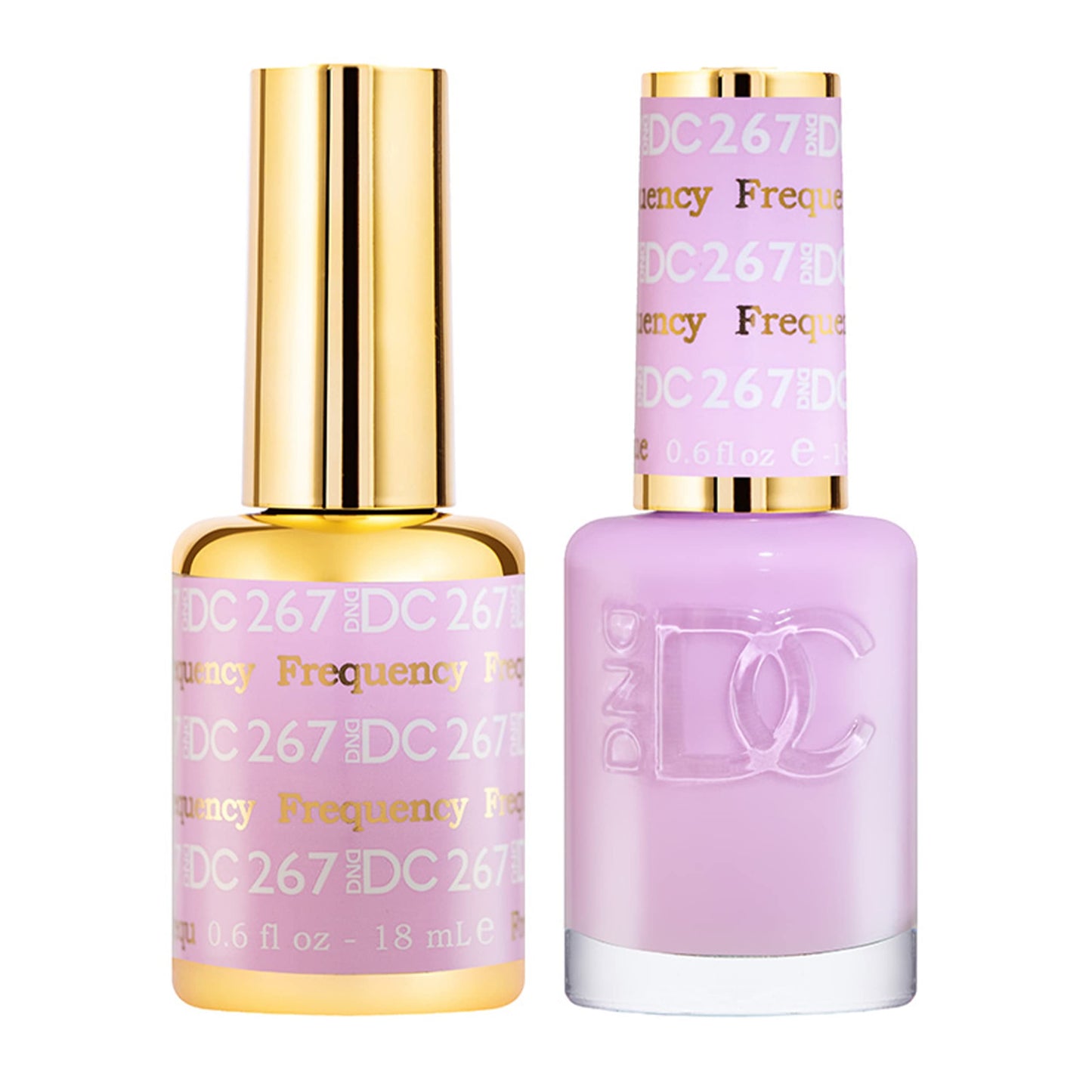 Dnd Dc Gel Polish Set, Pink Collection, Uv/Led Gel Polish And Air Dry Nail Lacquer, Matching Chip-Free Polish Duo, 267 Frequency