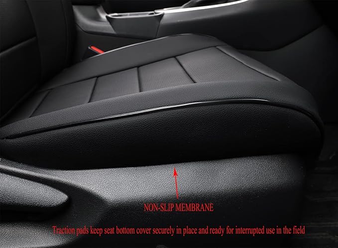 EKR Rav4 Seat Covers Custom Fit for Toyota Rav4 (Only Hybrid) 2019-2025 LE,XLE,XLE Premium,Limited,Woodland Edition, Leather Car Seat Cover Full Set for SUV,Faux Leather(Black)