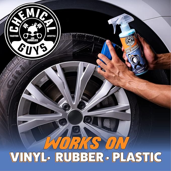 Chemical Guys Tire Kicker Sprayable Extra Glossy Tire Shine (Works on Rubber, Vinyl & Plastic) Safe for Cars, Trucks, Motorcycles, RVs & More, Extra Large Size 32 fl oz
