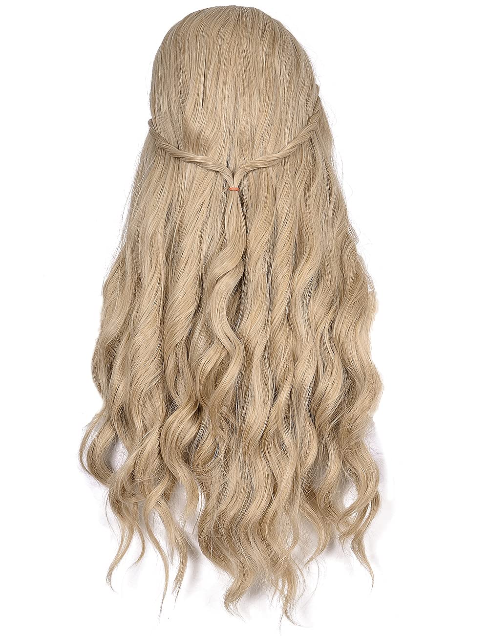 morvally Long Wavy Curly Natural Synthetic Hair Wigs for Women Halloween Cosplay Costume Wig