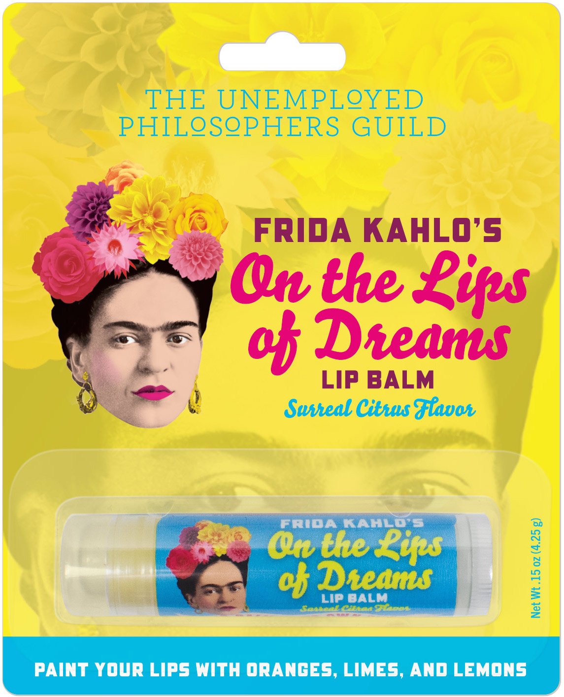 Frida Kahlo'S On The Lips Of Dreams Lip Balm Tube, Citrus Flavored - Cruelty-Free And Made In The Usa From Natural And Imported