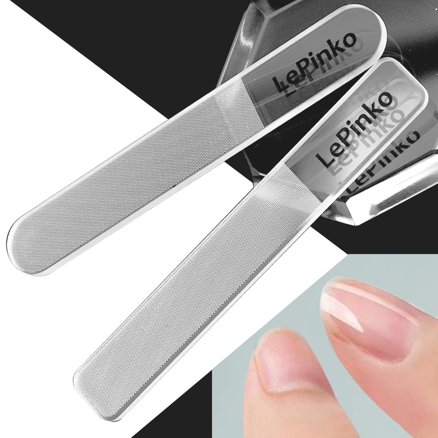 Nano Glass Nail Shiner Kit, Multi-Purpose Nail Buffer For Shaping Buffing And Polishing Natural Nails, Fine Crystal Nail Files S