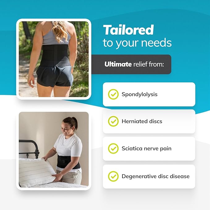 BraceAbility Elastic Low Back Brace - Compression Lower Back Support Belt for Sciatica, Heavy Lifting at Work, Herniated Disc, Workouts, Sleeping, Lumbar Support, Back Pain in Women and Men (S/M)
