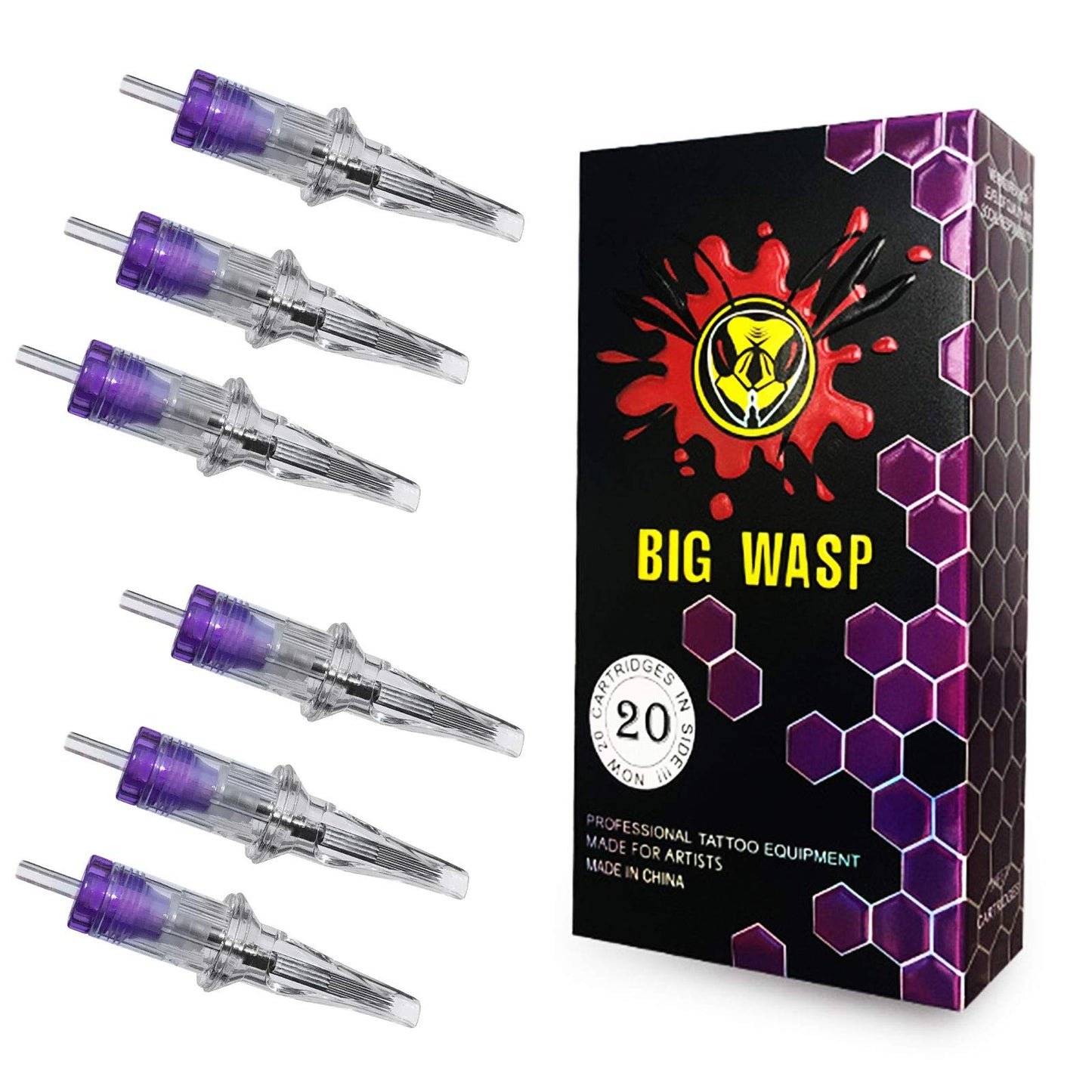 Bigwasp 4Th Generation Premium Tattoo Needle Cartridges #12 Standard 5 Curved Magnum (5Rm) 20Pcs