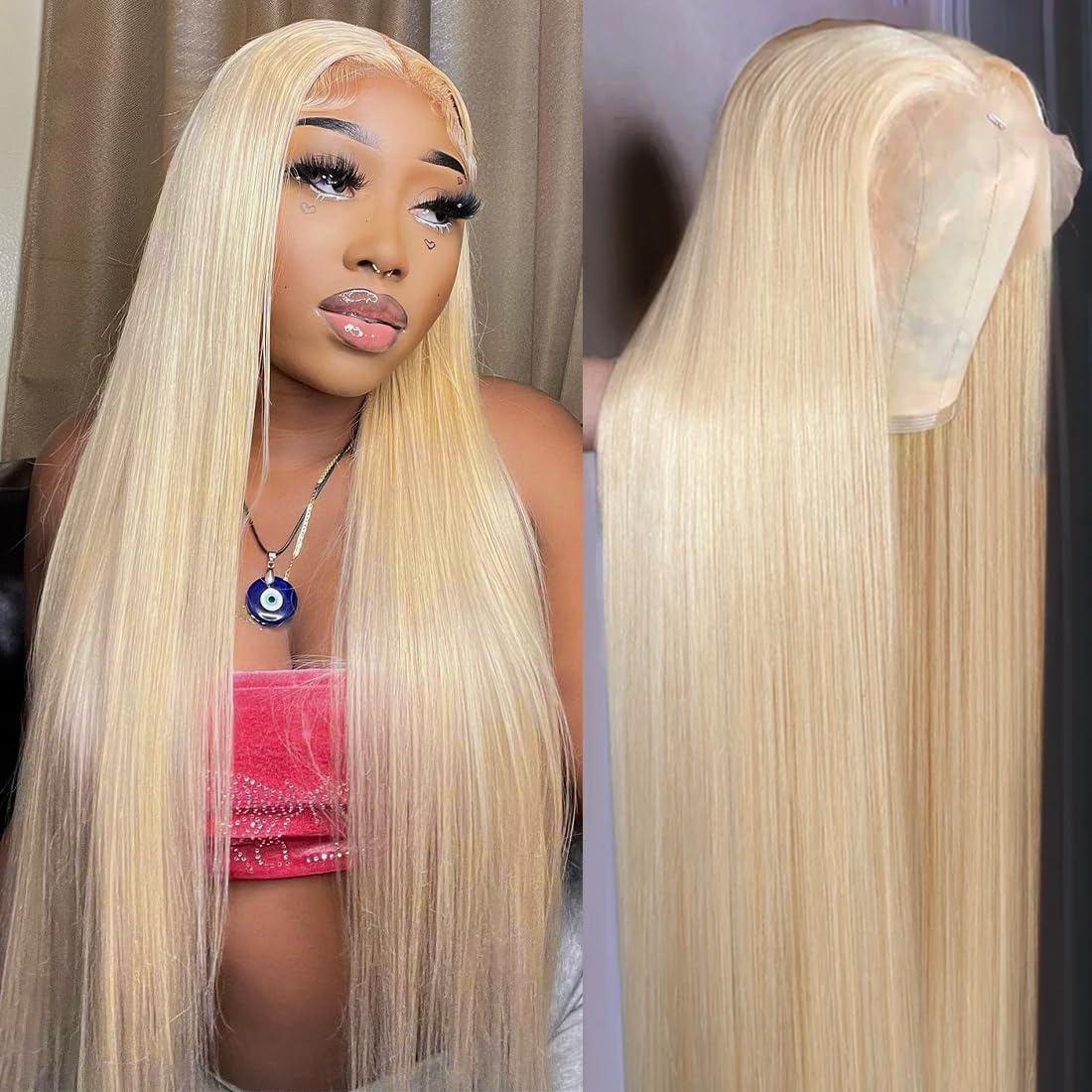 Sweetie 12 Inch 613 13X4 Lace Front Wig Human Hair 150% Density 12A Blonde Wig Human Hair Straight Lace Front Wigs Human Hair Fo