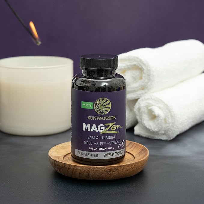 Magnesium Supplement + Zen Capsules Mood, Sleep & Stress Support with Magnesium, L-Theanine & GABA Promotes Relaxation, Sleep Quality & Mental Clarity – Vegan & Non-Drowsy – 90 Capsules