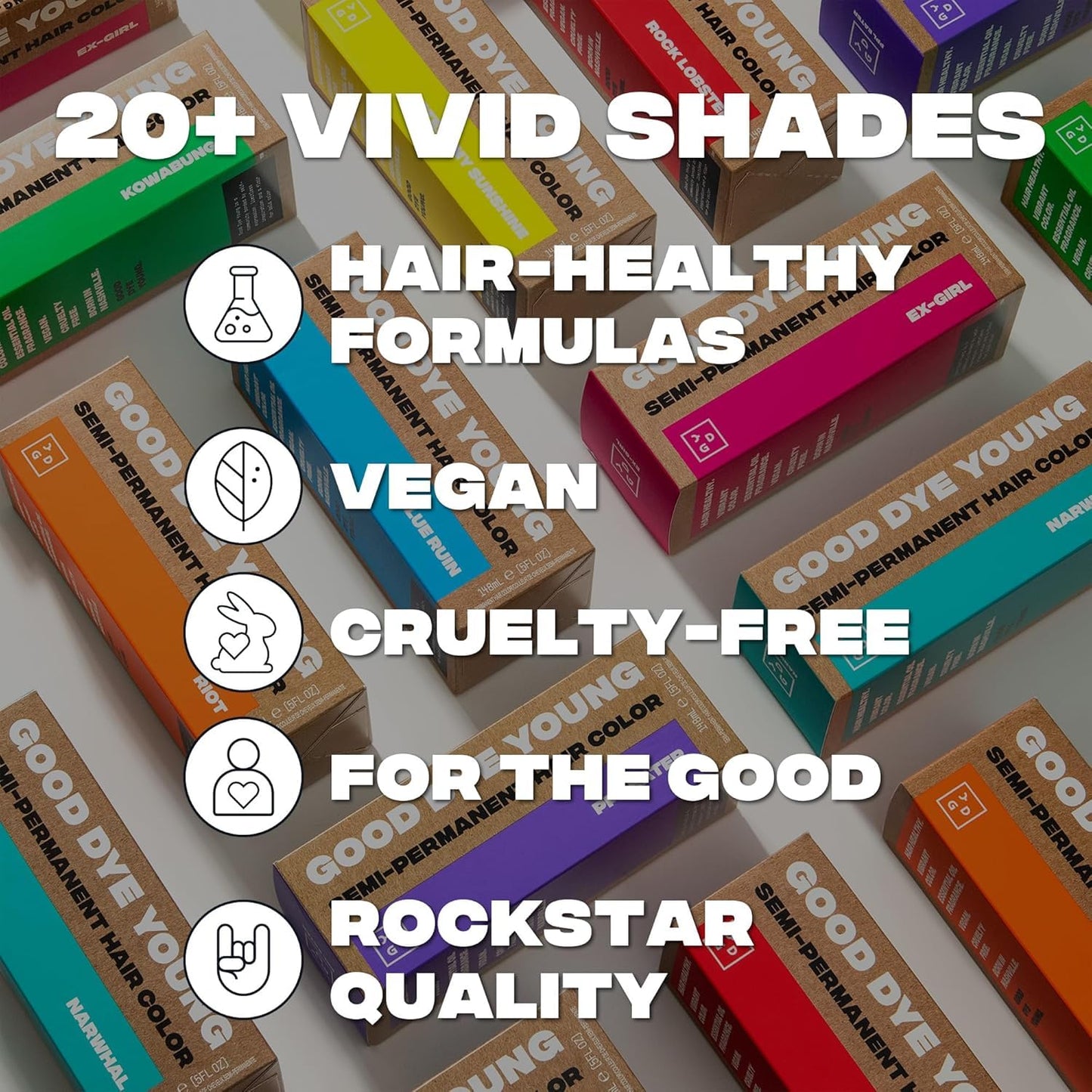 Good Dye Young Semi-Permanent Hair Color, Vegan and Cruelty-Free Blue Hair Dye, Last up to 24 Washes, Non-Damaging Conditioning Hair Color (5FL OZ, Dream Big)