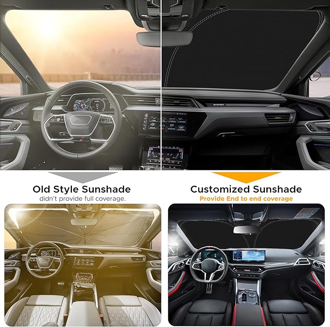 Econour Windshield Sunshade for Acura RL 2000-2010, 2011, 2012 Sun Visor for Front Window Sun Shade Cover, UV Blocker & Protector, Car Accessories