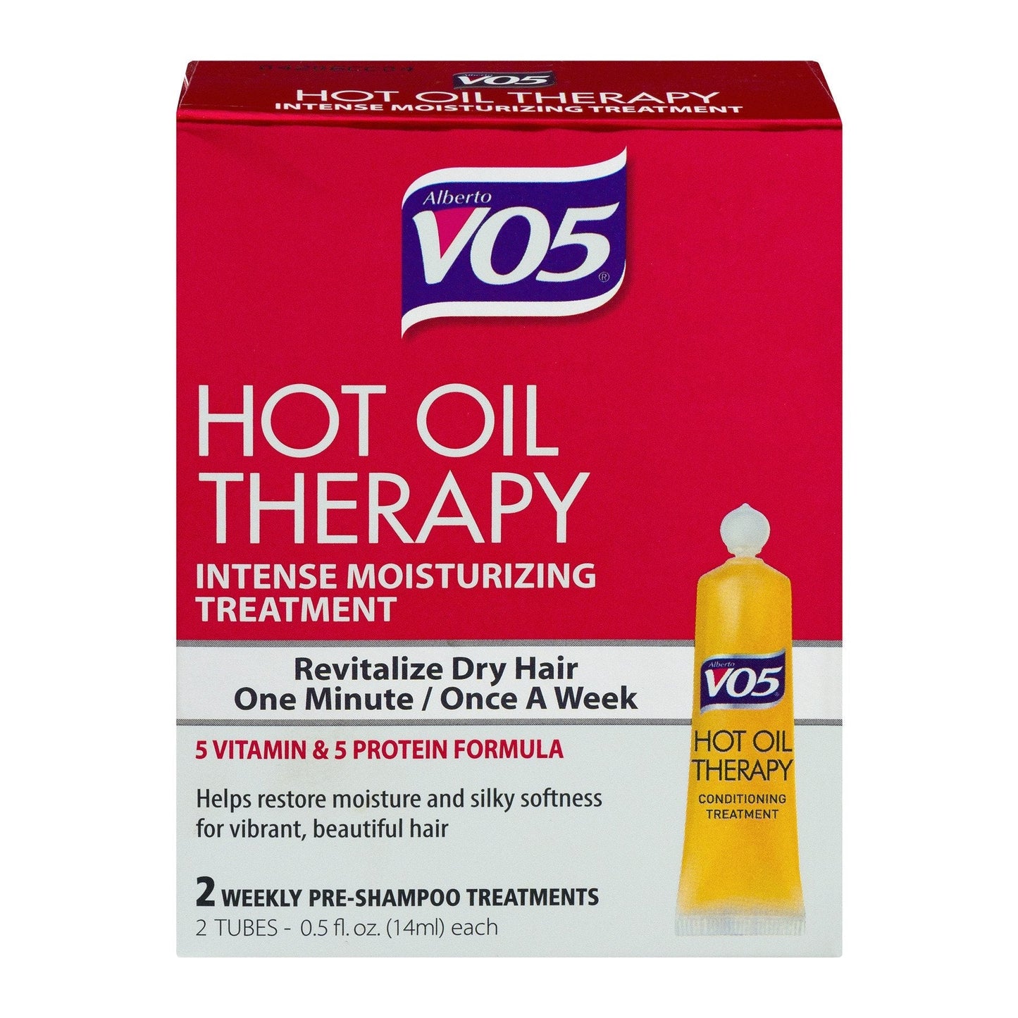 Alberto Vo5 Hot Oil Intense Conditioning Treatment, 0.5 Ounce, 2-Count Tubes (Pack Of 3)