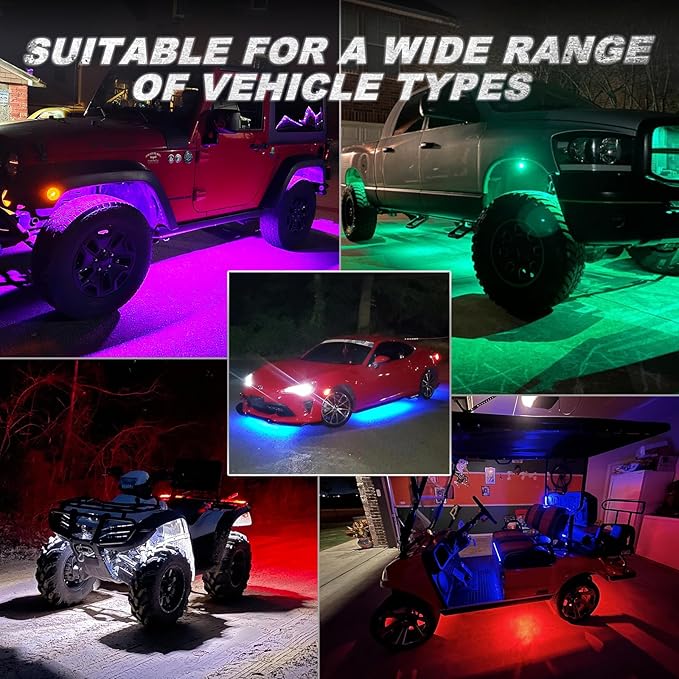 1 Pod Replacement Damaged Pod for Segmented Metal RGB LED Rock Lights 12v Underglow Light Multicolor Waterproof Neon for Jeep Trucks ATV UTV Golf Cart Offroad Pickup RZR SXS