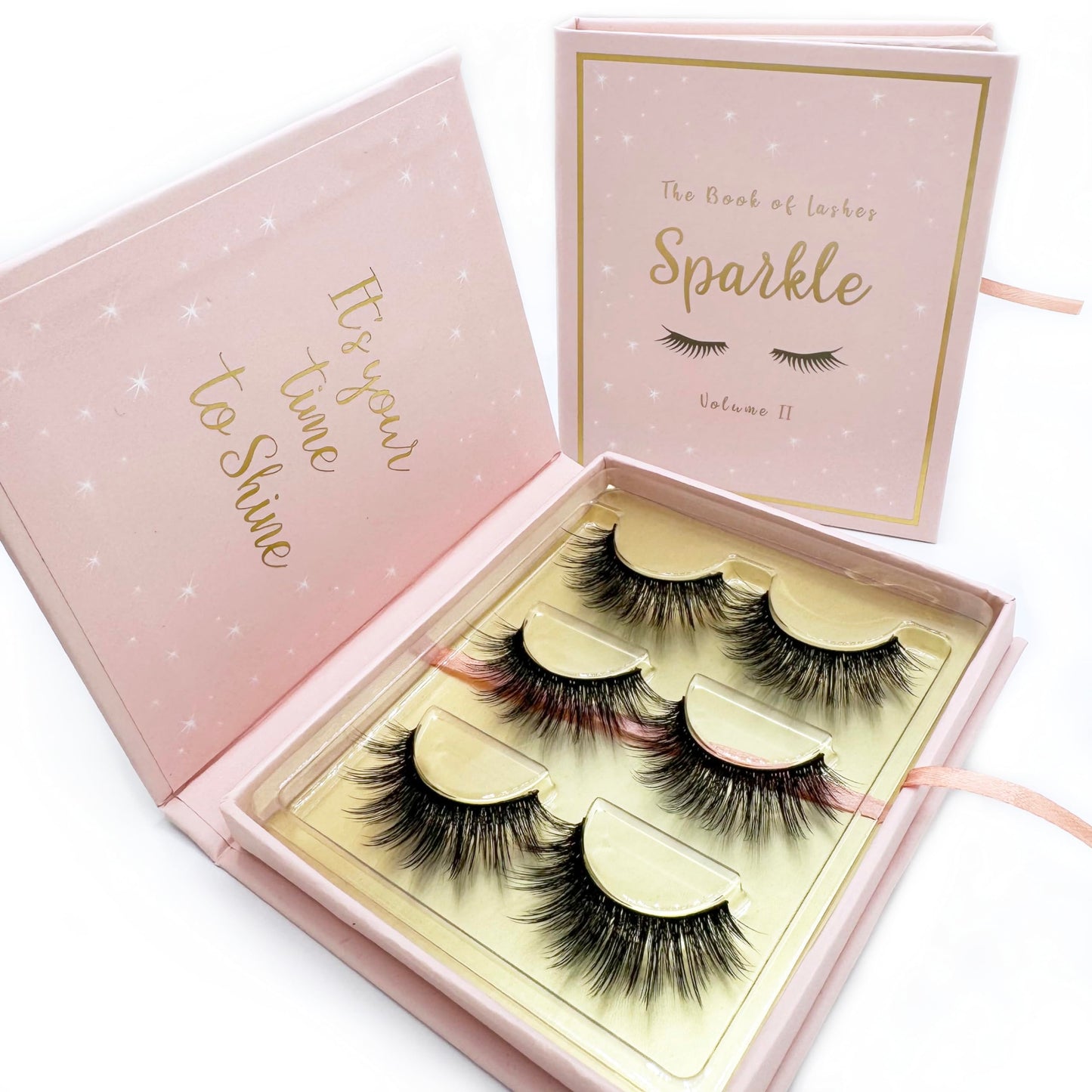 The Book Of Lashes: Volume 2 - Sparkle - (Reusable False Eyelashes) - (Cruelty Free) - (3 Pairs)