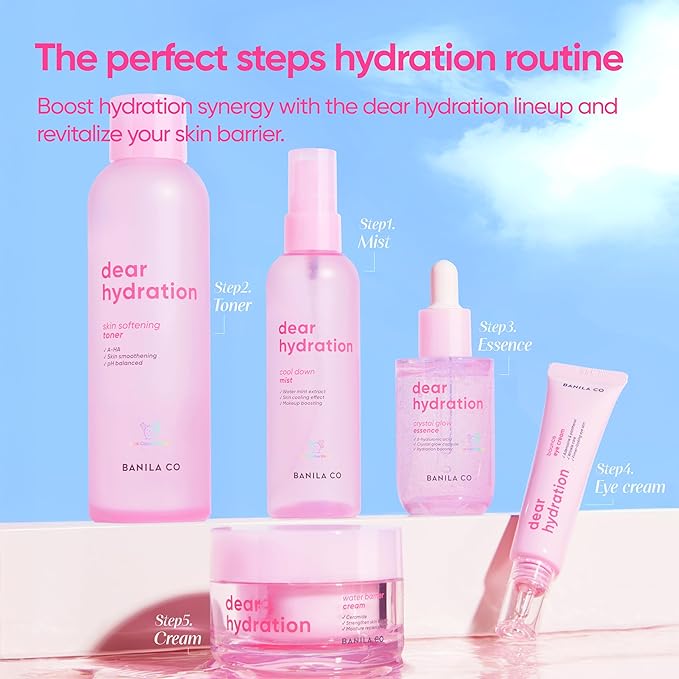 BANILA CO Dear Hydration Skin Softening Toner | Mild pH & Alcohol-Free | Dermatologist Tested | Balances, Hydrates, Gentle Exfoliation Moisturizing Toning Water with AHA (200ml / 6.76 fl oz)