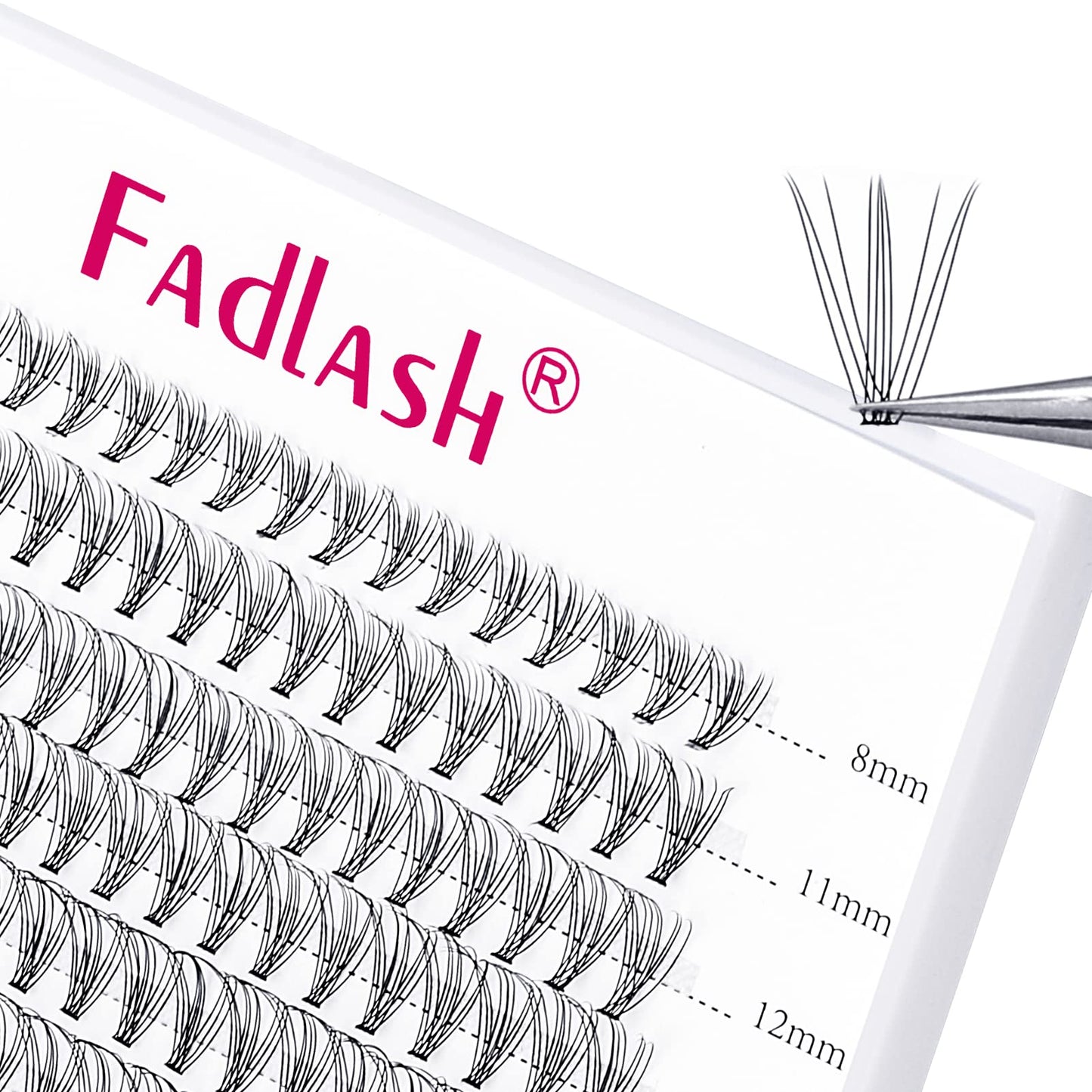 Fadlash Lash Clusters Extensions Individual Lashes Natural Soft 120Pcs 10D C Cur Natural Long Black Faux Mink Volume Lash Extens
