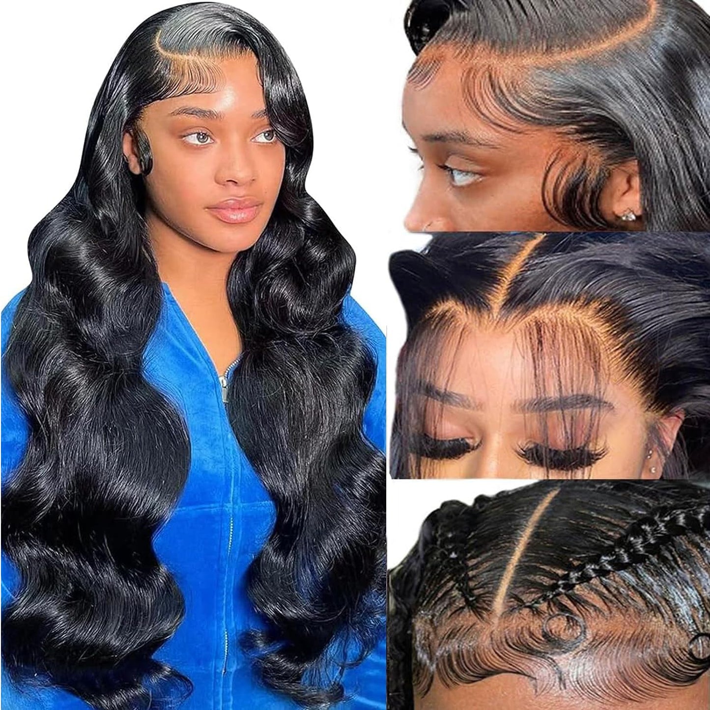 Annelbel 24 Inch 250% Density Hd Lace Front Wigs Human Hair 13X6 Body Wave Lace Frontal Human Hair Wigs For Women Glueless Wigs