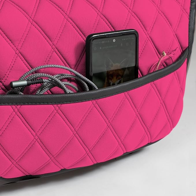 FH Group Car Seat Cushion โ Neosupreme Single Front Seat Cover with Front Pockets, Airbag Compatible, Universal Fit Car Seat Cushion for Driver or Passenger Seat, SUV, Truck, Sedan & Van โ Pink