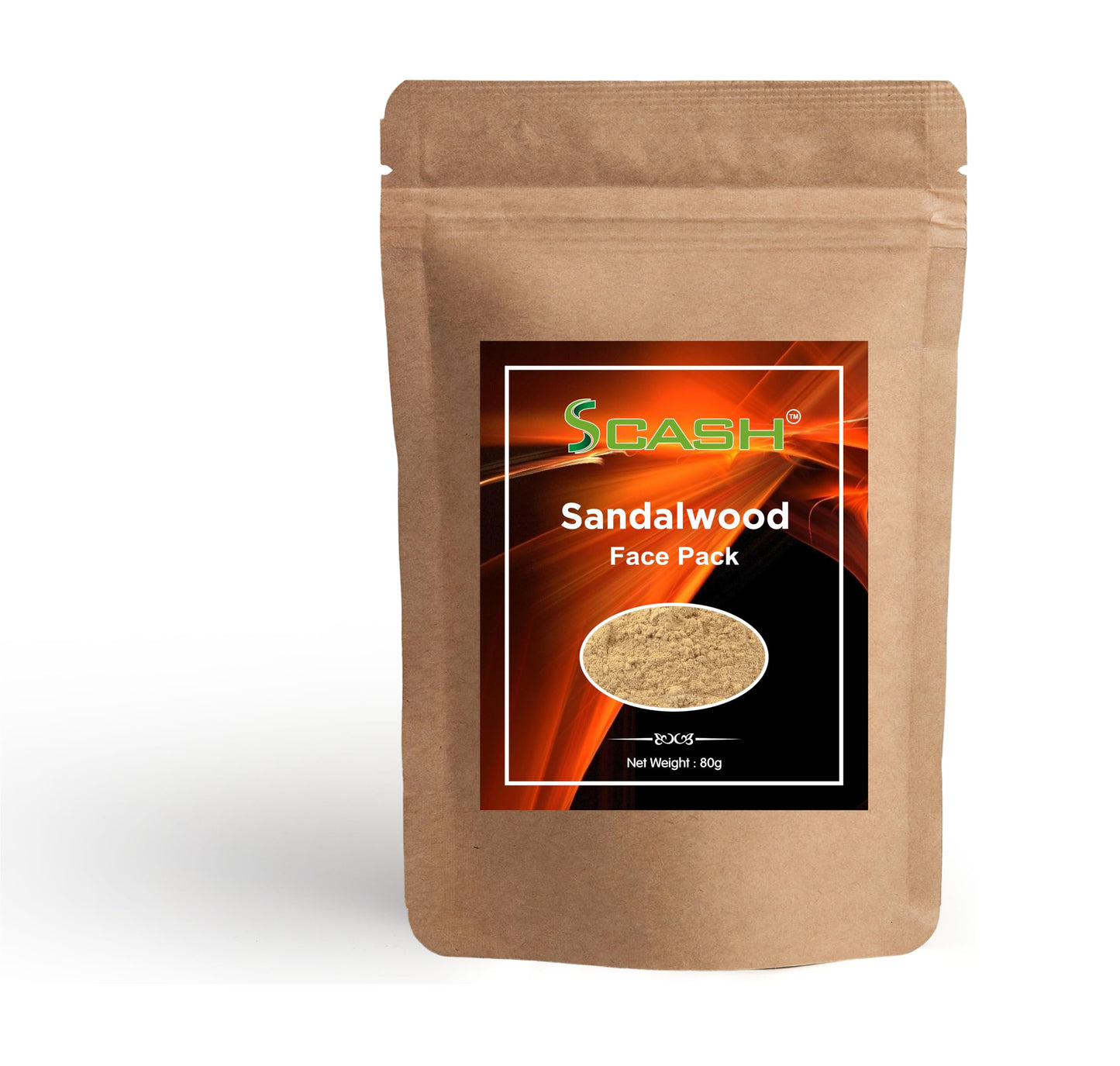 Scash Pure Sandalwood Powder - 80G For Face Masks, Skin Care & More